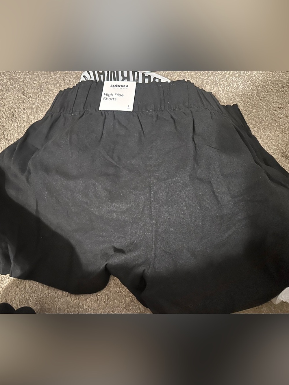 Sonoma Black High-Rise Casual Shorts